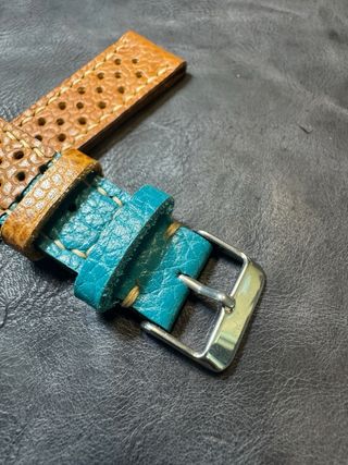 Correa de reloj artesanal bicolor