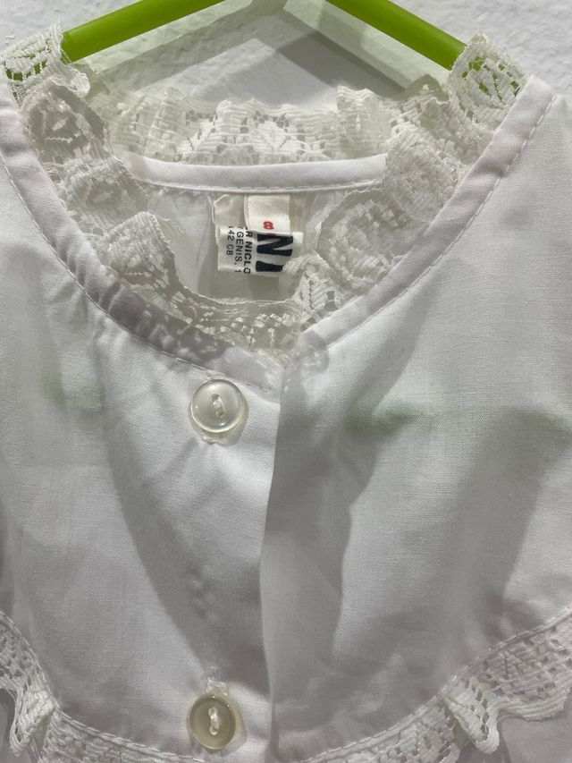 Camisa Baturra Niña Blanca, TALLA 8