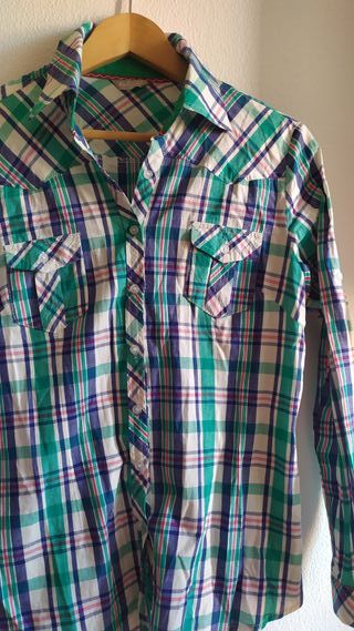 Camisa de cuadros de mujer