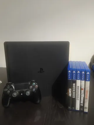 PS4 Negra + 5 Juegos
