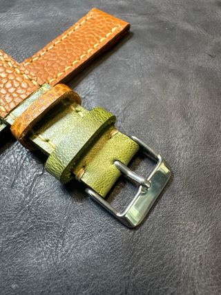 Correa de reloj hecha a mano - Marrón y Verde