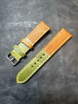 Correa de reloj hecha a mano - Marrón y Verde