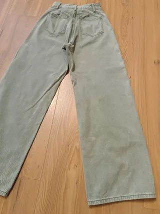 Jeans larghi vintage verdi