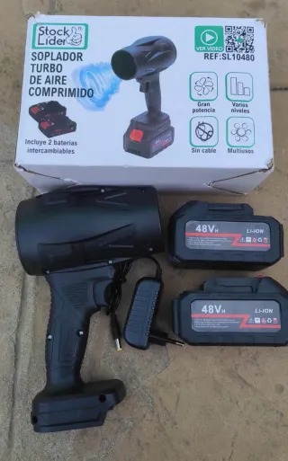 Soplador Turbo Aire Inalámbrico 2 Baterías 