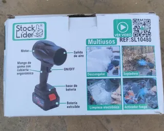 Soplador Turbo Aire Inalámbrico 2 Baterías 