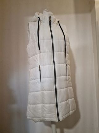 Gilet lungo con cappuccio taglia unica