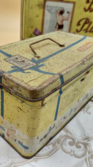 Coppia Scatole Latta Vintage Plasmon