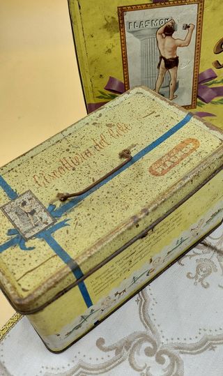 Coppia Scatole Latta Vintage Plasmon