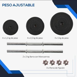 Mancuernas ajustables para gimnasio