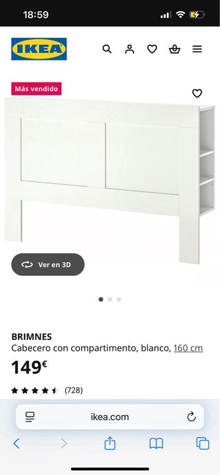 Cama con almacenamiento con colchón y cabecero 