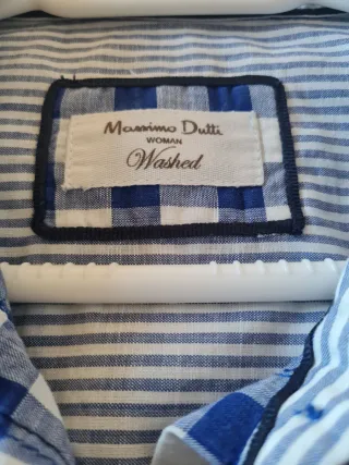 Camisa Massimo Dutti cuadros azul y blanco