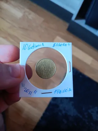Moneda 10 Céntimos Francia 2011 Errores