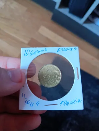 Moneda 10 Céntimos Francia 2011 Errores
