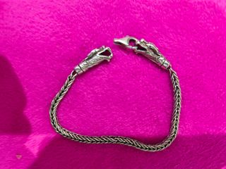 Pulsera Plata 925 Cabezas Dragón