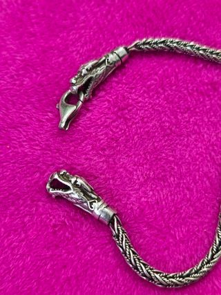 Pulsera Plata 925 Cabezas Dragón