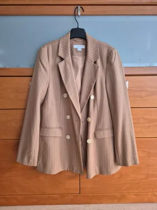 Americana de rayas beige Primark