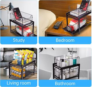 Estantería Metálica 2 Niveles Cajón Extraíble