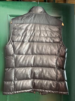 Chaleco de cuero Corneliani negro