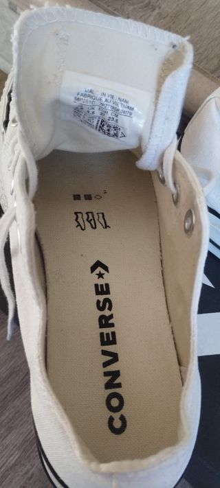 Converse Doble Suela Blancas Talla 37