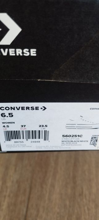 Converse Doble Suela Blancas Talla 37