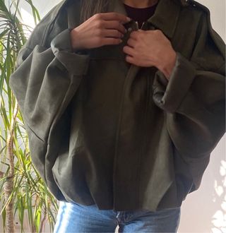 Chaqueta Verde Militar Oversize