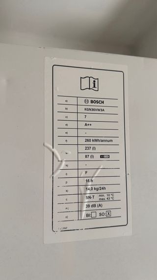 Nevera Bosch con Congelador (leer descripción)