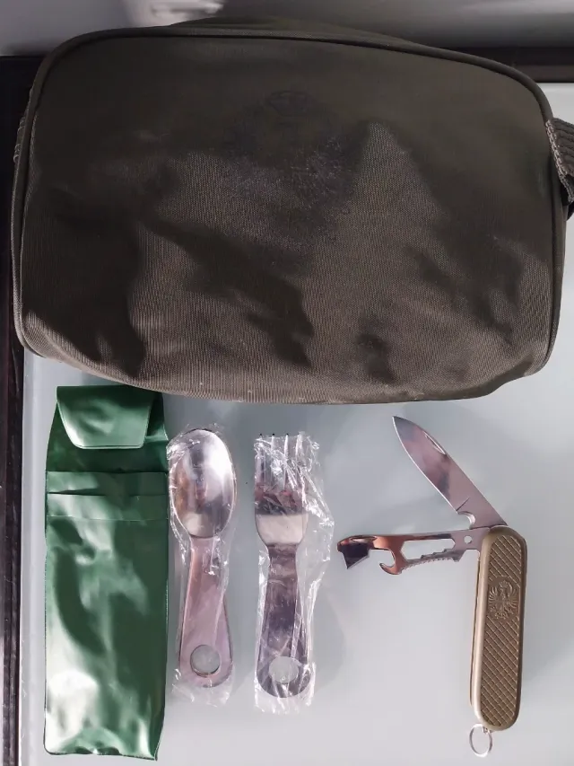 Juego cubiertos y navaja ejército tierra