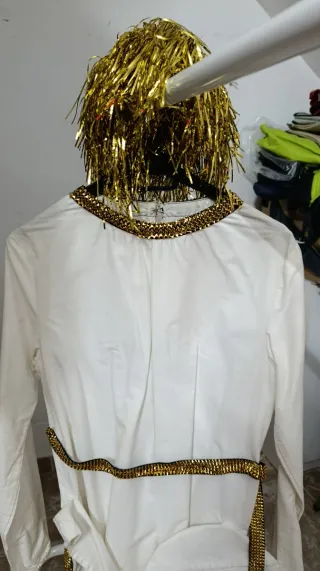 Traje Egipcio Dorado y Blanco