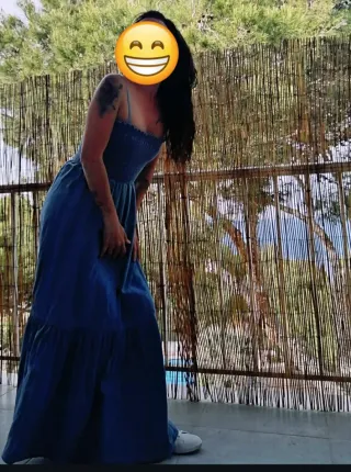 Vestido largo vaquero Colcci