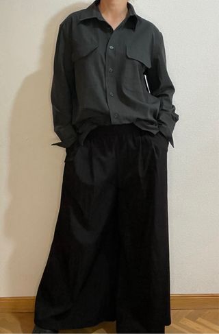 Camisa Oversize Zara Negra