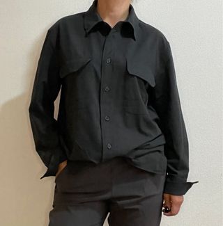 Camisa Oversize Zara Negra