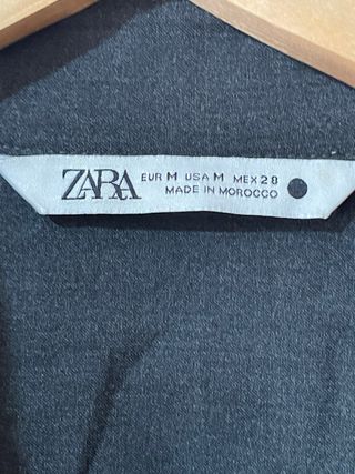 Camisa Oversize Zara Negra