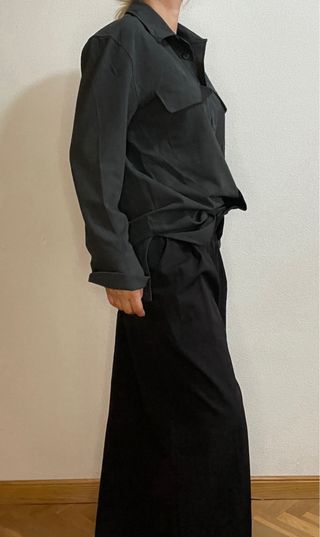 Camisa Oversize Zara Negra