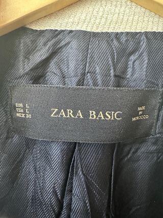 Blazer Zara Mujer Talla L Beige grisáceo 