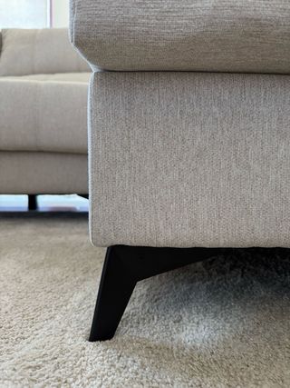 Sofá chaiselongue beige tela