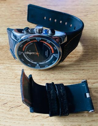 Reloj Marea Cronógrafo Negro Naranja