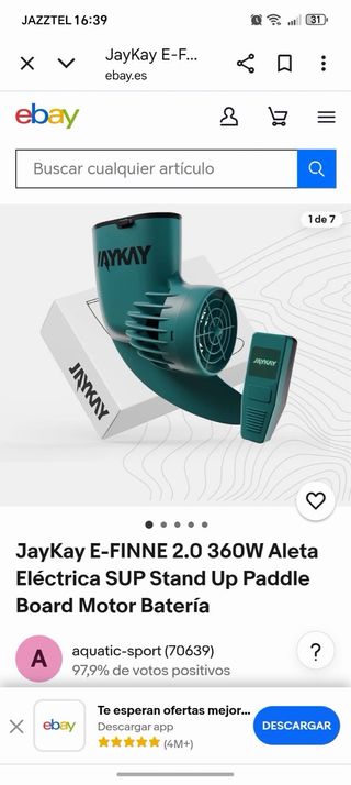 Motor Eléctrico SUP JayKay E-FINNE 2.0