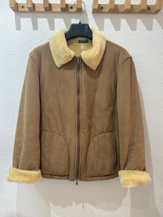 Chaqueta doble faz Benetton Beige
