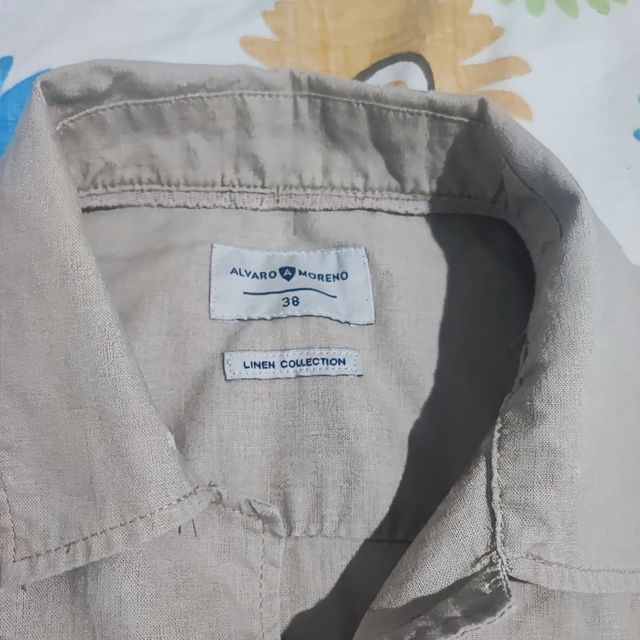 Camisa Lino Alvaro Moreno Talla M Beige
