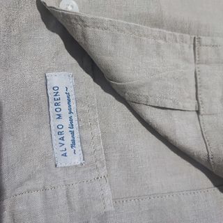 Camisa Lino Alvaro Moreno Talla M Beige