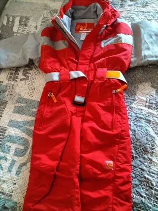 Mono de esquí infantil Quechua rojo