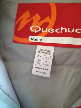 Mono de esquí infantil Quechua rojo