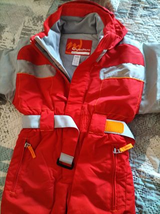 Mono de esquí infantil Quechua rojo