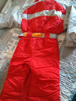 Mono de esquí infantil Quechua rojo