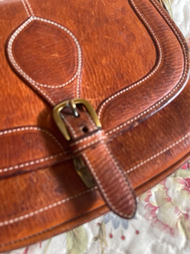 Bolso Piel Vintage Marrón