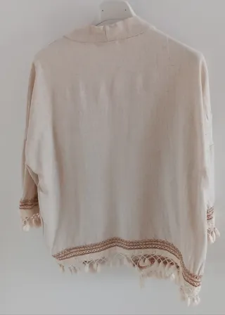 Sobrecamisa Lino Beige Talla Única