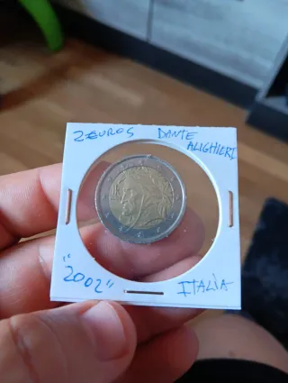 Moneda 2 Euros Dante Alighieri Italia 2002