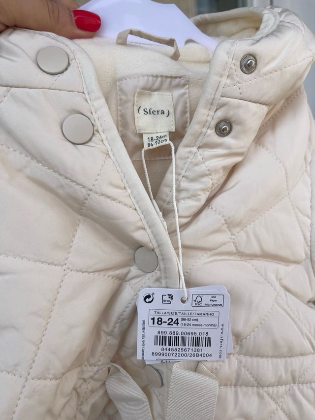 Abrigo niña Sfera crema 18-24 meses