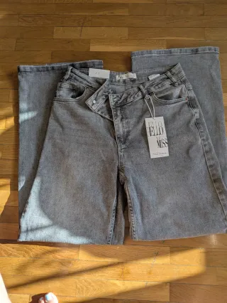 Pantalón vaquero mujer tiro alto da mucha, elástic