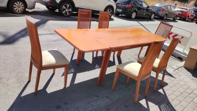 Lote Mesa Extensible Comedor y 6 Sillas 640513971